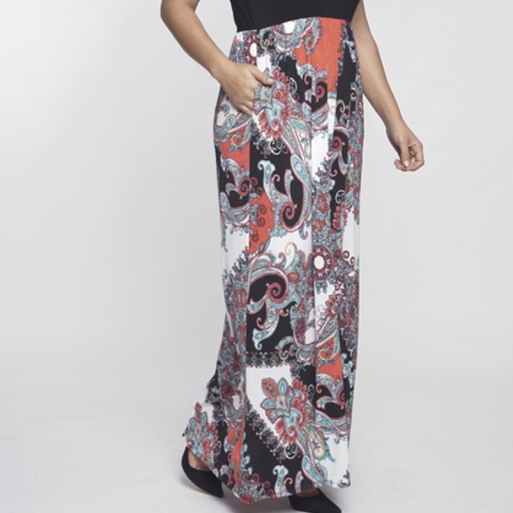 ❤️LAST 1X NEW PLUS Size Black Paisley Maxi Dress - Picture 4 of 8